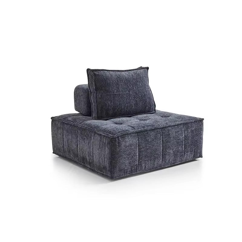 Compression Sofa - Italian minimalism retro fabric compression sofa living room single small apartment three simple color matching decoration