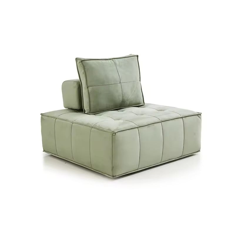 Compression Sofa - Italian minimalism retro fabric compression sofa living room single small apartment three simple color matching decoration