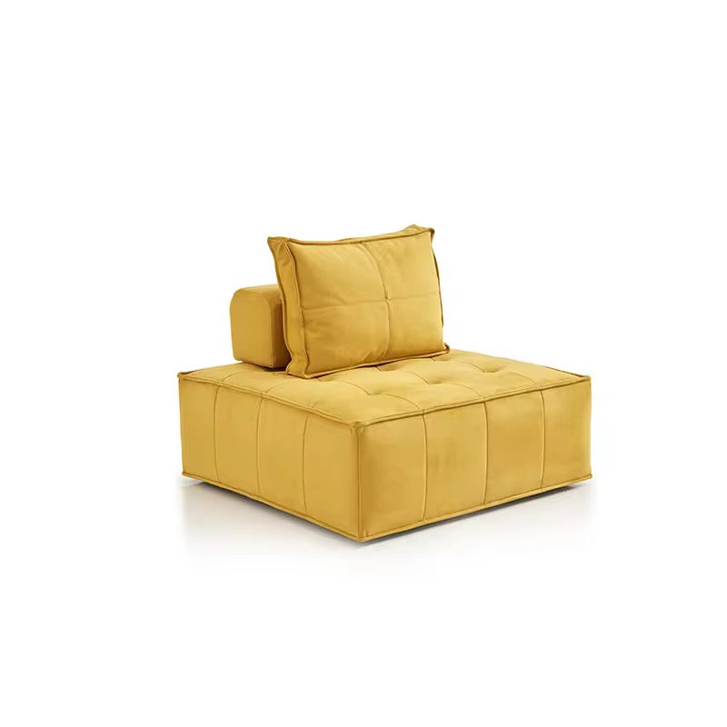 Compression Sofa - Italian minimalism retro fabric compression sofa living room single small apartment three simple color matching decoration