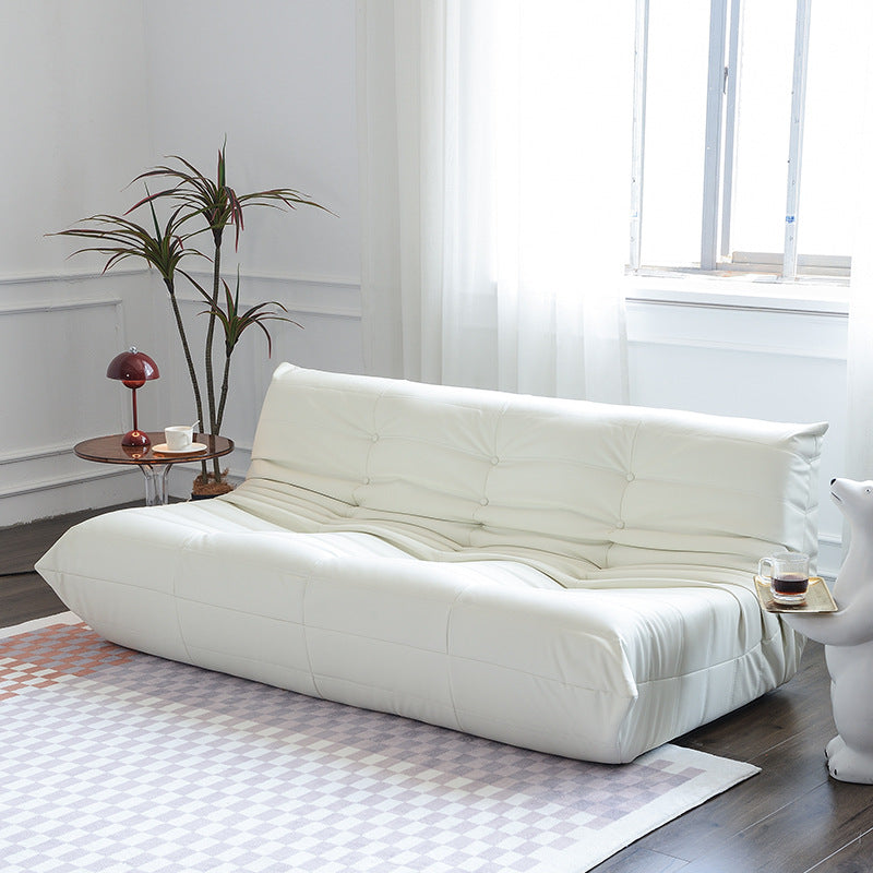 Compression Sofa - Modern Nordic Settee Corner Living Room Floor Lazy Sofa Pink Air Vacuum Compressed Single Sofa Chair in Box
