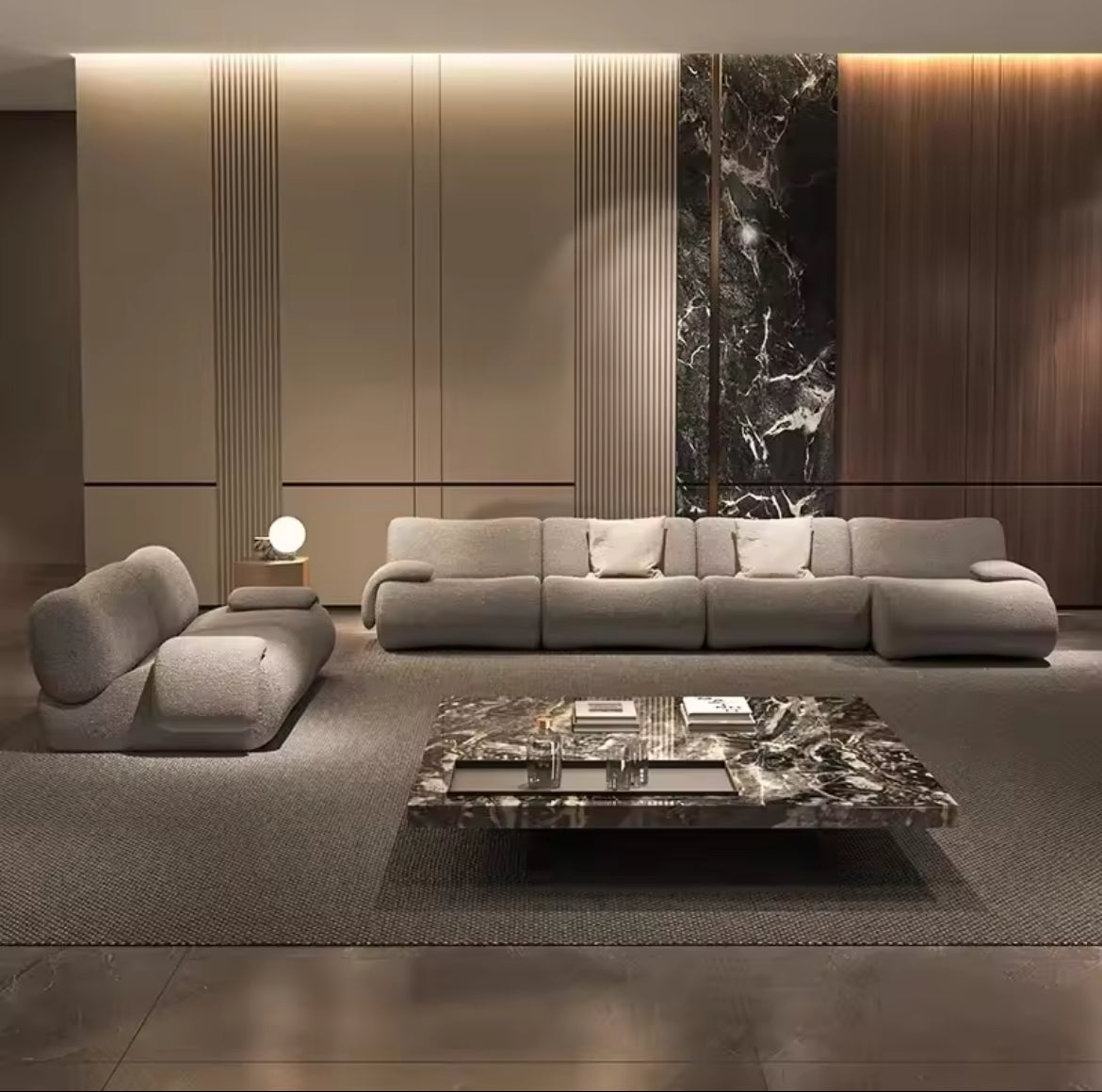 Compression Sofa - Italian minimalism Design European Sofas Large 3 Seater Armrest Recliner Living Room Sofas Compressed Lounges Divano Compresso Home Furniture