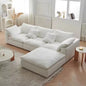 Compression Sofa - Italian minimalism Italian Modern Modular Sofa Floor White Cloud Couch Cotton Linen Fabric Sectional Furniture Sofa Set
