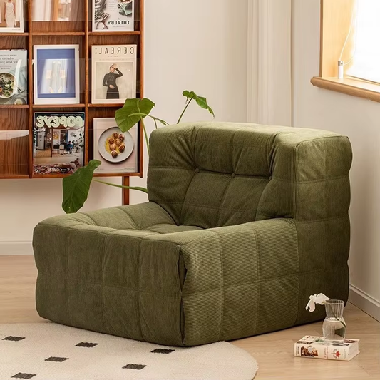 Compression Sofa - Japanese Casual Creative Lazy Vacuum Compression Roll Fabric Sofa for Home and Warehouse Corduroy Living Room Furniture