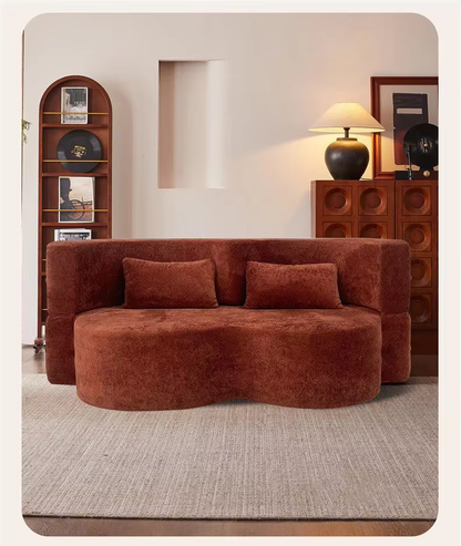 Compression Sofa - Modern Minimalist Foldable Sofa Vacuum Compression Curved Shaped Removable Washable Lazy Sofa for Small Apartment with Vacuum Compression Sofa Bed