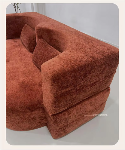 Compression Sofa - Modern Minimalist Foldable Sofa Vacuum Compression Curved Shaped Removable Washable Lazy Sofa for Small Apartment with Vacuum Compression Sofa Bed