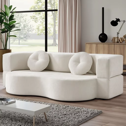 Compression Sofa - Modern Minimalist Foldable Sofa Vacuum Compression Curved Shaped Removable Washable Lazy Sofa for Small Apartment with Vacuum Compression Sofa Bed