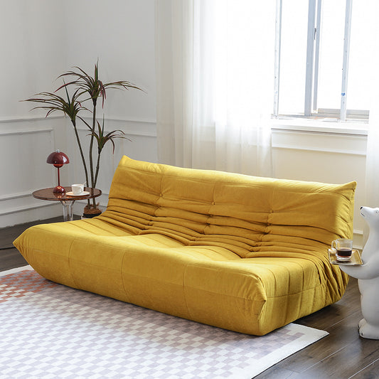 Compression Sofa - Modern Nordic Settee Corner Living Room Floor Lazy Sofa Pink Air Vacuum Compressed Single Sofa Chair in Box
