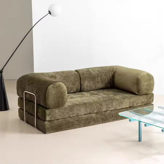 Compression Sofa - Italian minimalism European Retro High-end Corduroy Living Room Compression Sofa Bed Foldable and Customization Compressed Sofa Bedroom Living Room Sectional Couch Modular Sofa Luxury Sofa Set